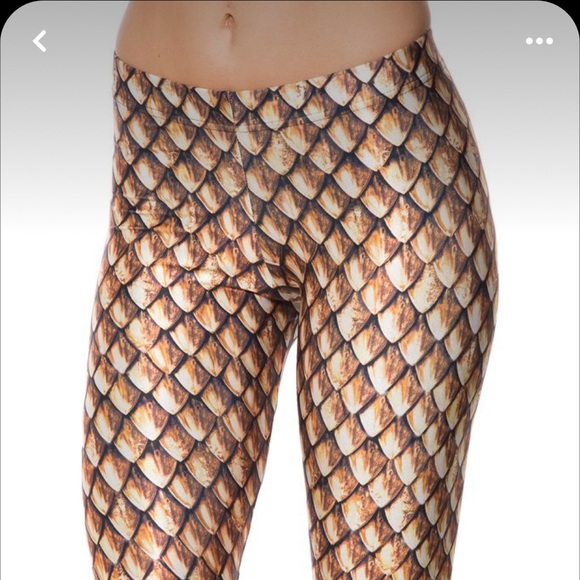 Blackmilk Dragon Scales Gold leggings M - Picture 6 of 6